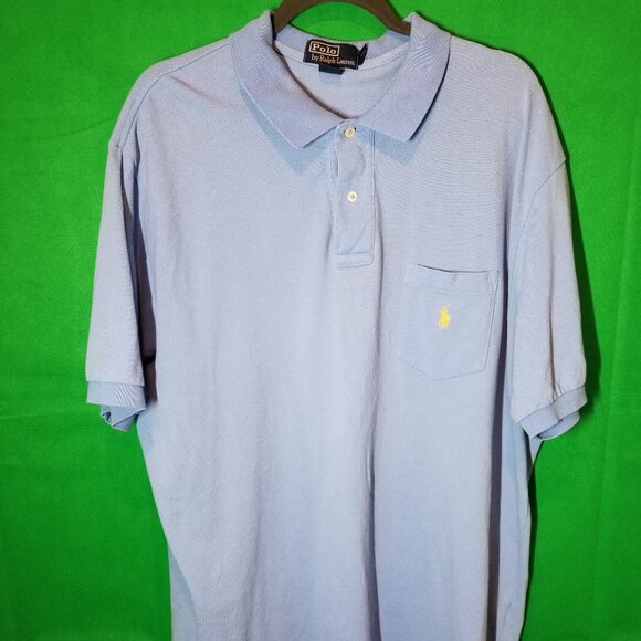 Polo Ralph Lauren Light Blue Short Sleeve Polo Shirt - Size 2XL XXL, Preppy - Picture 1 of 7
